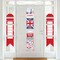 Big Dot of Happiness Cheerio, London - Hanging Vertical Paper Door Banners - British UK Party Wall Decoration Kit - Indoor Door Decor